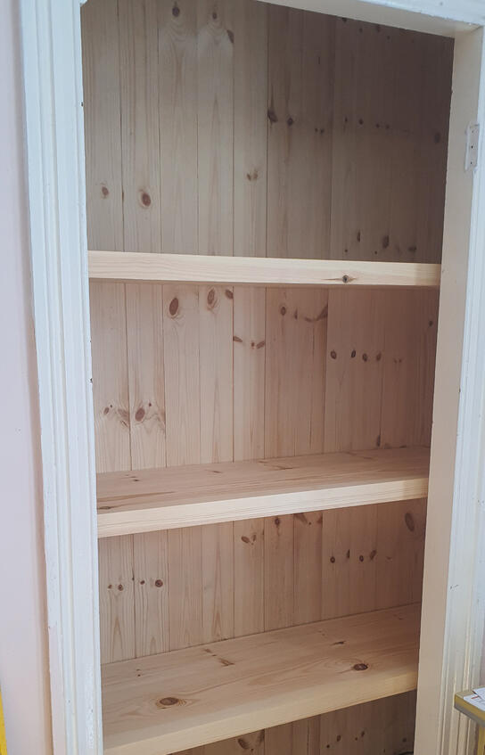 Timber shelving